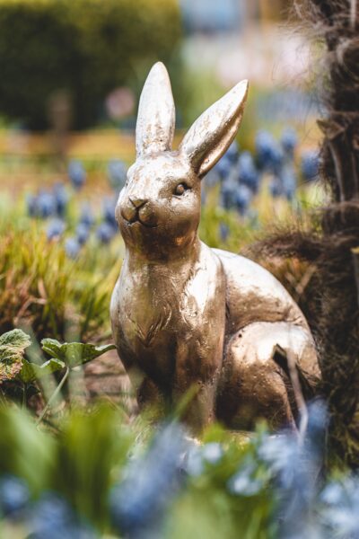 Giant gold plated bunny