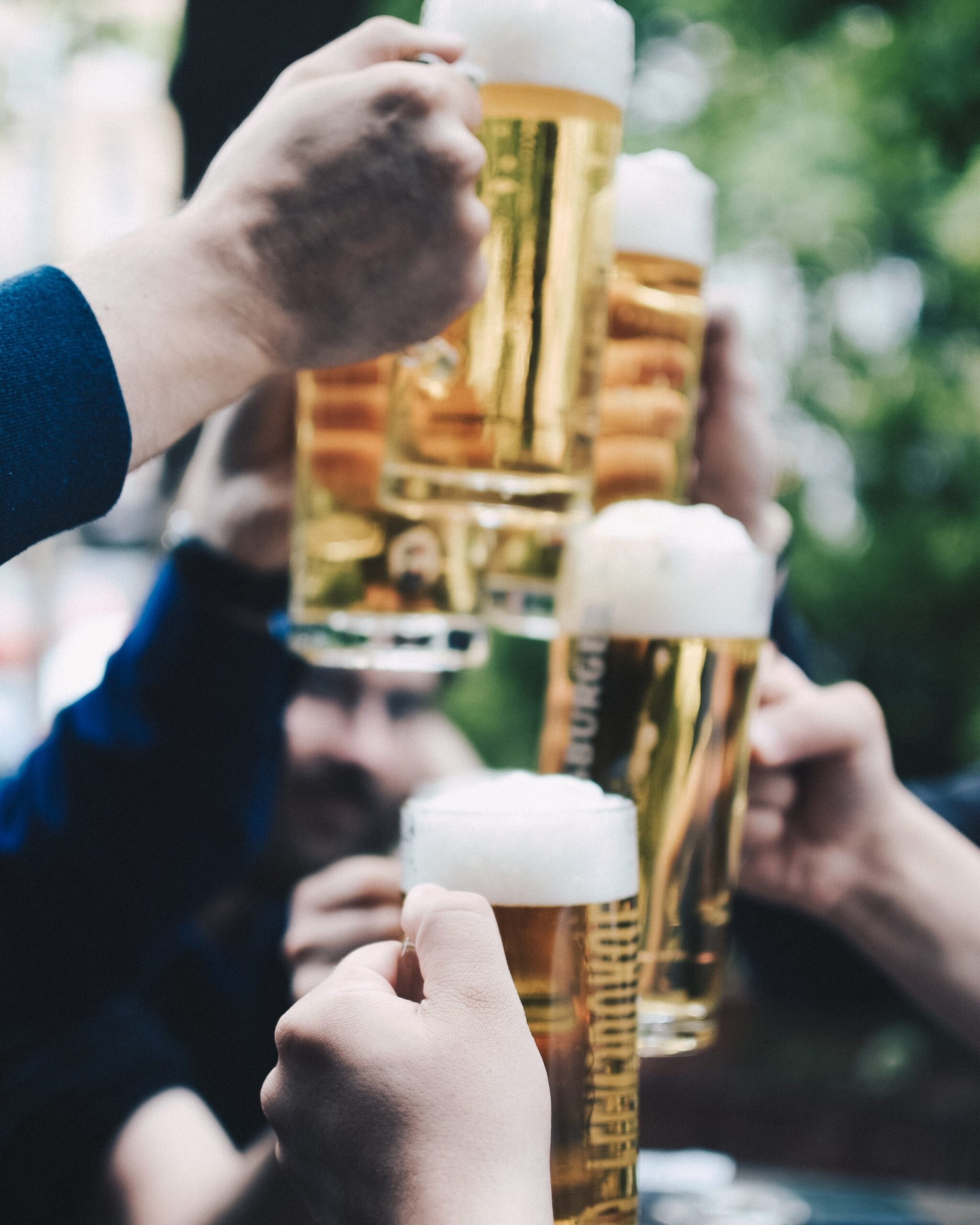 People Cheering with beer glasses