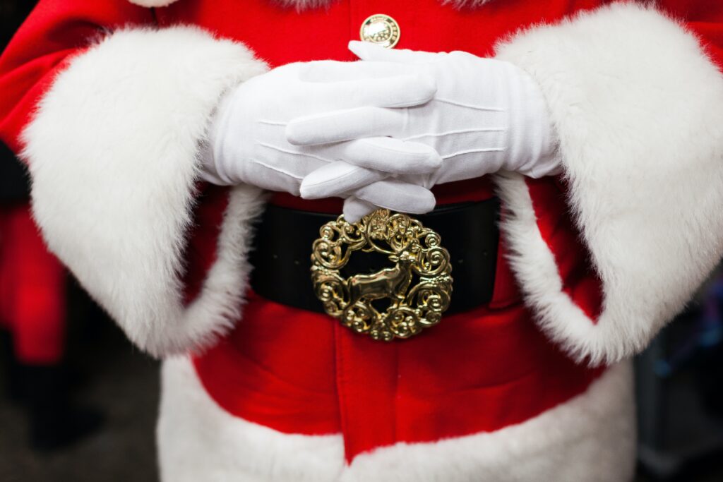 Santa Claus with gold belt